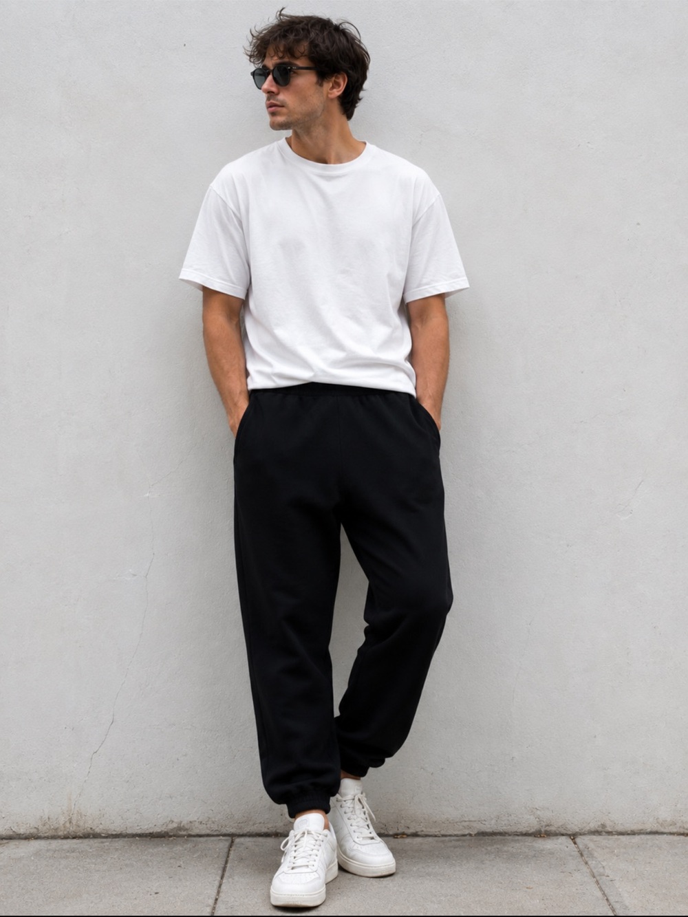 Uniqlo HeatTech Fleece Jogger Pants Black Drawstring Sweatpants Medium